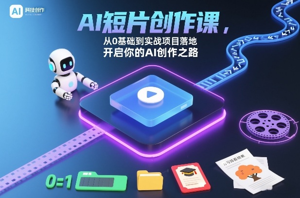AI短片创作课，从0基础到实战项目落地，开启你的AI创作之路(更新0411)-网创资源