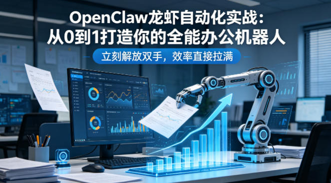 OpenClaw龙虾自动化实战：从0到1打造你的全能办公机器人，立刻解放双手，效率直接拉满-网创资源