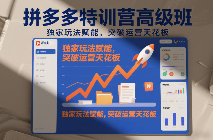 拼多多特训营高阶班，独家玩法赋能，突破运营天花板(更新26年4月10日)-网创资源