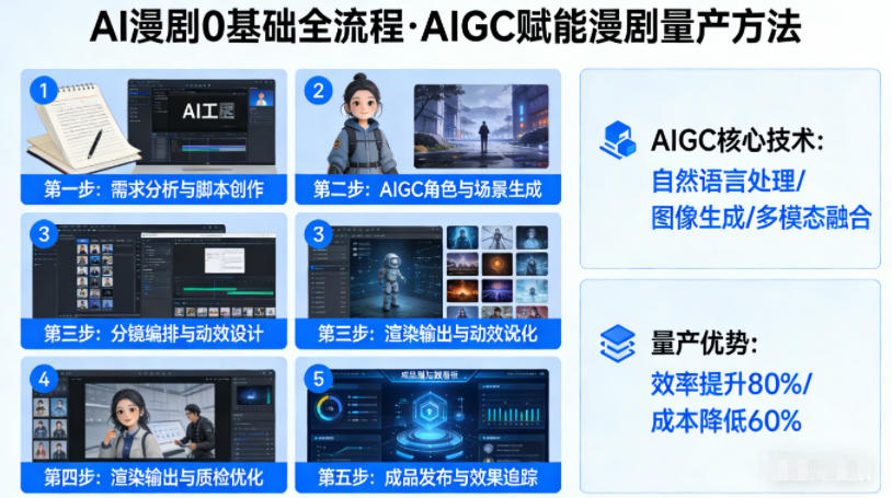 AI漫剧0基础全流程，快速掌握AIGC赋能的漫剧量产方法-网创资源