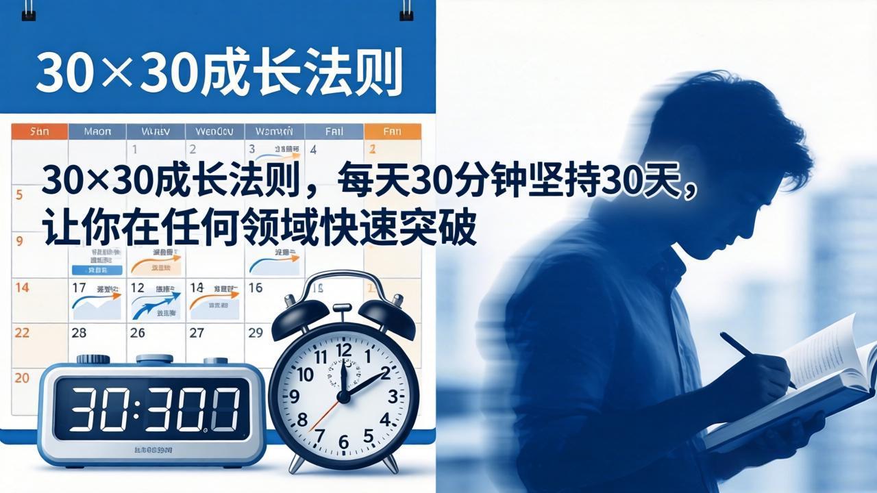 付费文章：30×30成长法则，每天30分钟坚持30天，让你在任何领域快速突破-网创资源