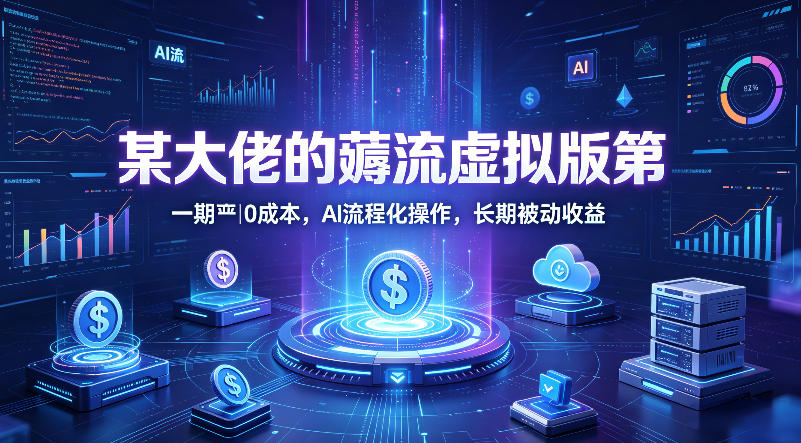 某大佬的薅流虚拟版第一期丨0成本，AI流程化操作，长期被动收益-网创资源