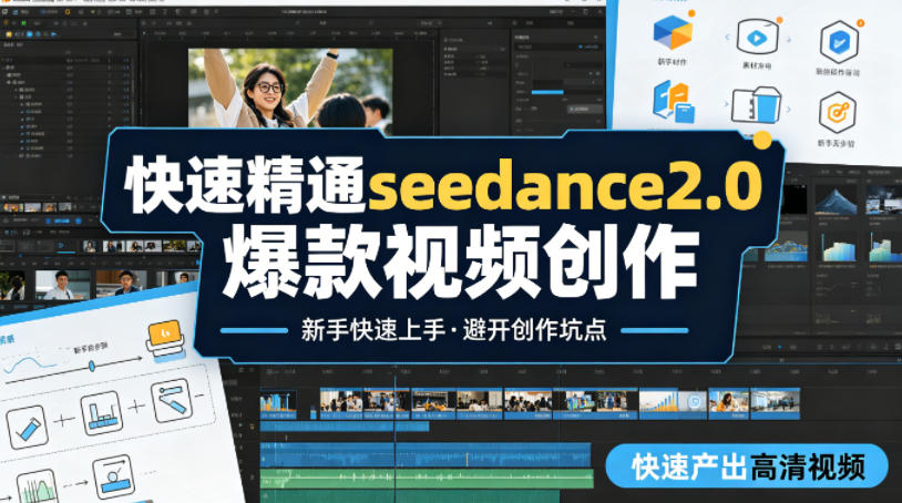 快速精通seedance2.0爆款视频创作，快速产出高清视频，避开大量创作坑点，新手也能快速上手-网创资源