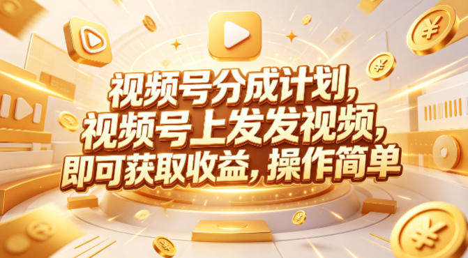 视频号分成计划，599元众筹的Red团队课程，视频号上发发视频，即可获取收益，操作简单-网创资源
