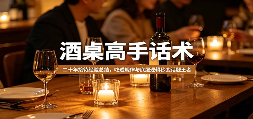 酒桌高手话术：二十年接待经验总结，吃透规律与底层逻辑秒变话题王者-网创资源