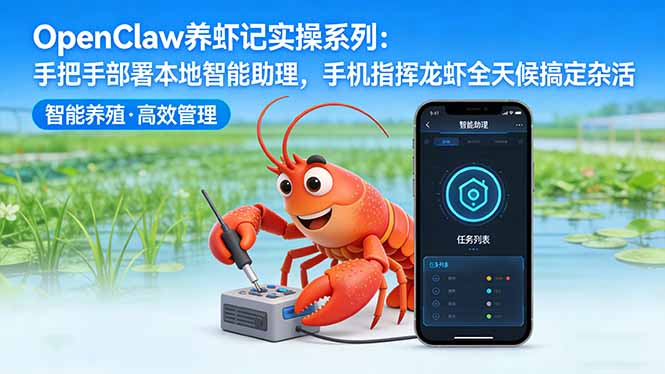 OpenClaw养虾记实操系列-更新：手把手部署本地智能助理，手机指挥龙虾全天候搞定杂活-网创资源