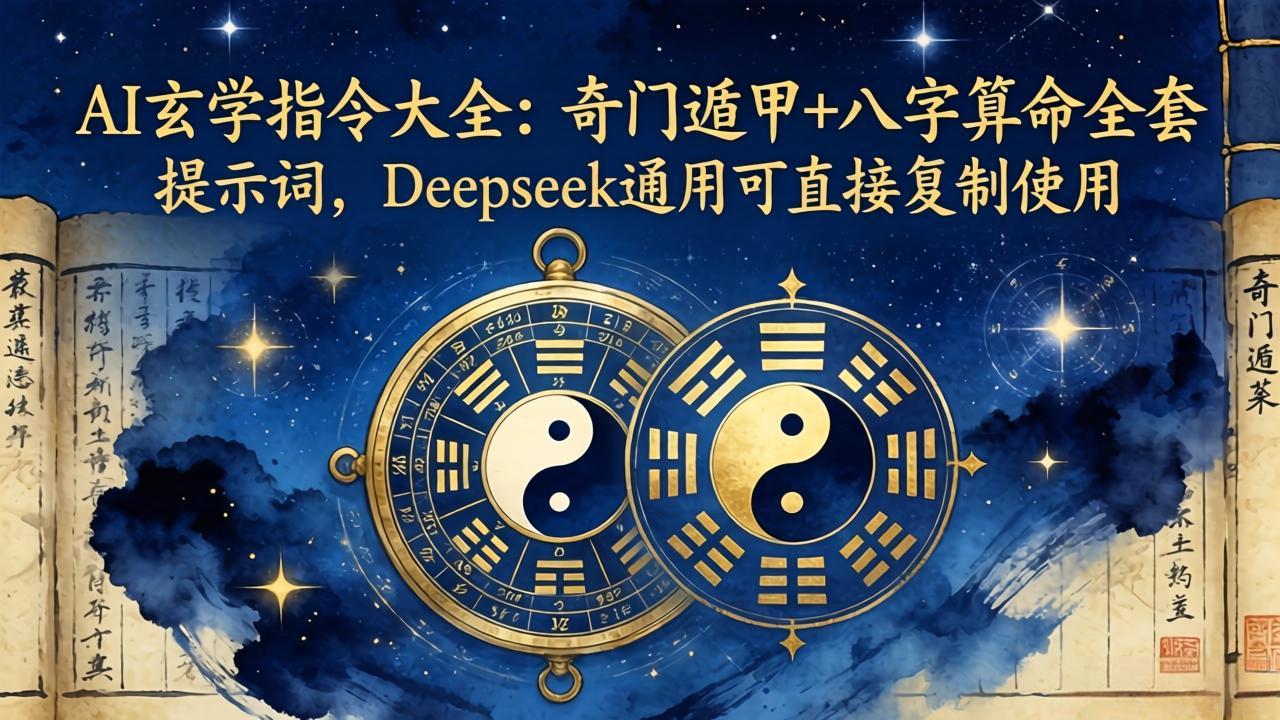 AI玄学指令大全：奇门遁甲+八字算命全套提示词，Deepseek通用可直接复制使用-网创资源
