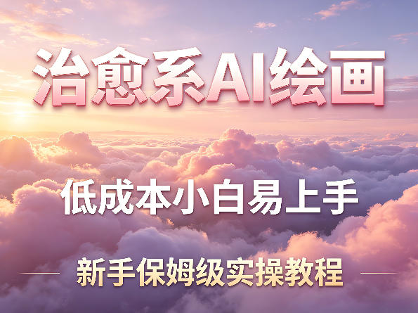 治愈系AI绘画提示词项目，低成本小白易上手，每天10分钟，新手保姆级实操教程-网创资源