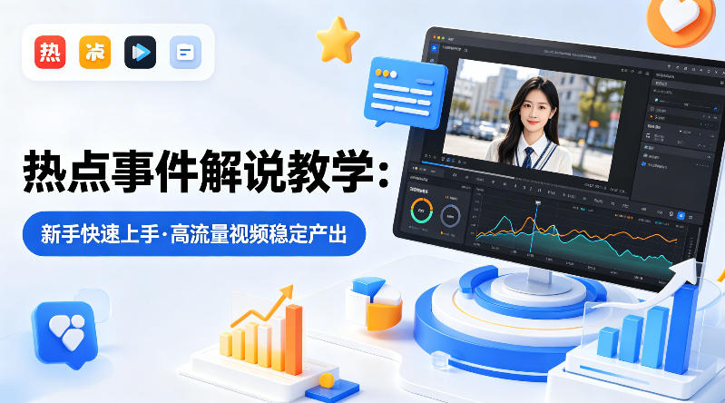 某大V的热点事件解说教学，新手也能快速上手，稳定产出高流量解说视频-网创资源