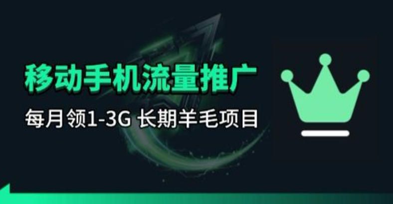 手机流量领取推广_每月一轮，刚需类的长期项目-网创资源