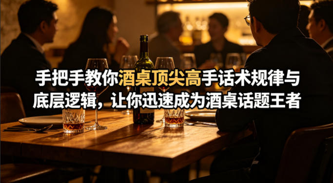 付费文章：手把手教你酒桌顶尖高手话术规律与底层逻辑，让你迅速成为酒桌话题王者(二十年全网独家经验分享)-网创资源