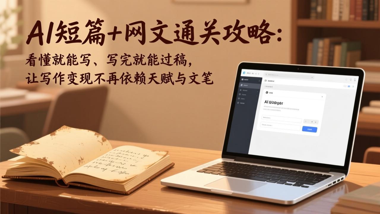 AI短篇+网文通关攻略-更新4月：看懂就能写、写完就能过稿，让写作变现不再依赖天赋与文笔-网创资源