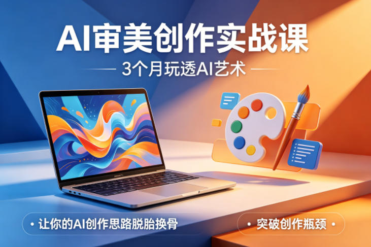 AI审美创作实战课，3个月玩透AI艺术，让你的AI创作思路脱胎换骨，突破创作瓶颈-网创资源