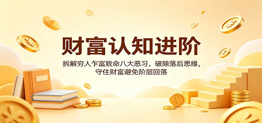 财富认知进阶：拆解穷人乍富致命八大恶习，破除落后思维，守住财富避免阶层回落-网创资源