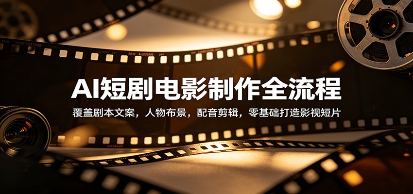 AI短剧电影制作全流程：覆盖剧本文案，人物布景，配音剪辑，零基础打造影视短片-网创资源